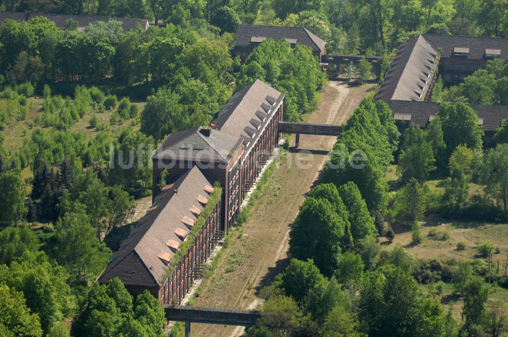 Bernau von oben - Verlassene Kaserne in Bernau