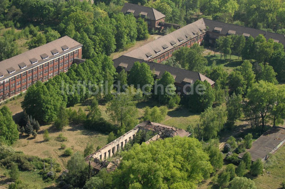 Bernau aus der Vogelperspektive: Verlassene Kaserne in Bernau