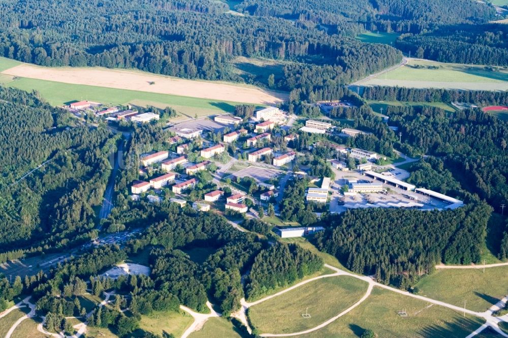 Luftaufnahme Immendingen - Verlassenes militärisches Übungsgelände jetzt Daimler Prüf und Technologiezentrum / Test Track in Immendingen im Bundesland Baden-Württemberg, Deutschland