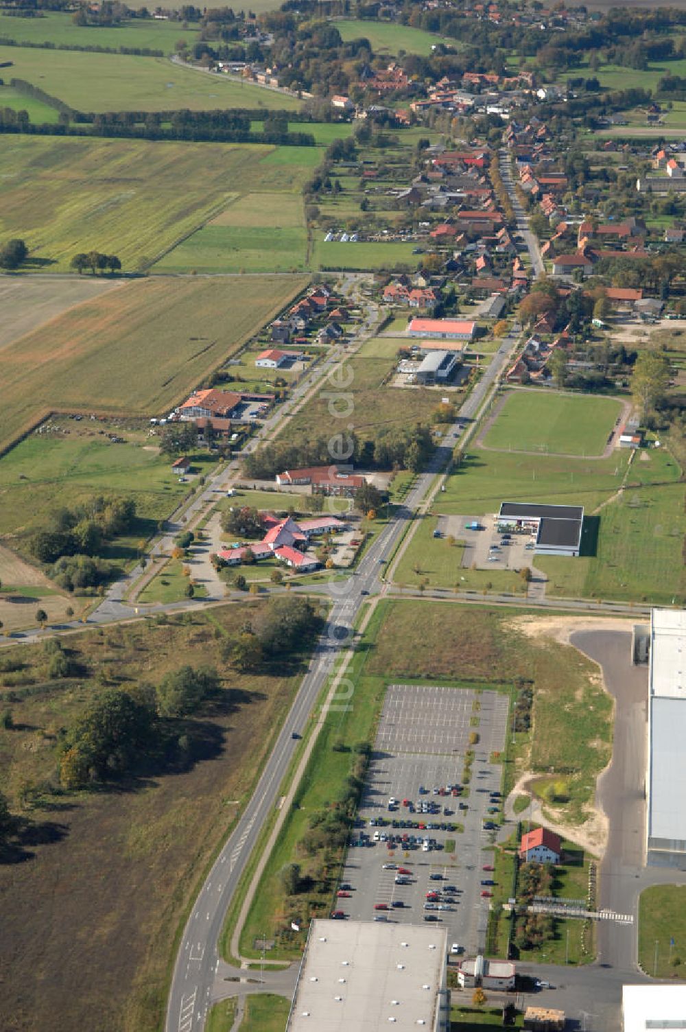 Luftaufnahme Heiligengrabe - Verlauf Bundesstrasse 189 von Wittenberge bis Wittstock