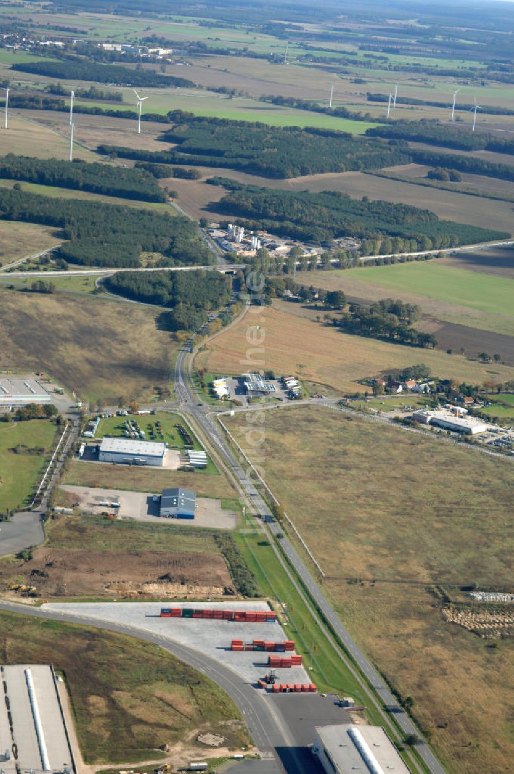 Luftbild Heiligengrabe - Verlauf Bundesstrasse 189 von Wittenberge bis Wittstock