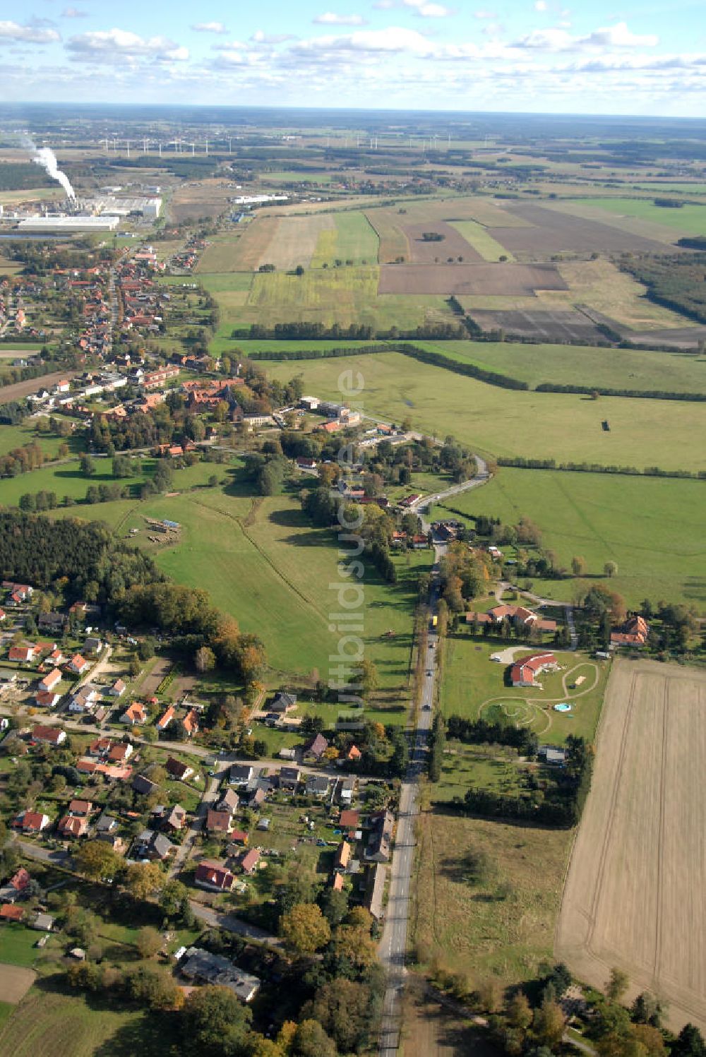 Luftaufnahme Heiligengrabe - Verlauf Bundesstrasse 189 von Wittenberge bis Wittstock