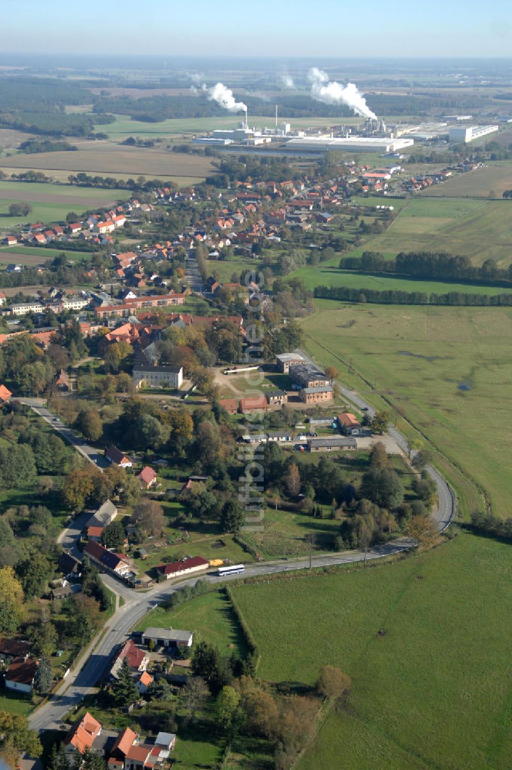 Luftaufnahme Heiligengrabe - Verlauf Bundesstrasse 189 von Wittenberge bis Wittstock