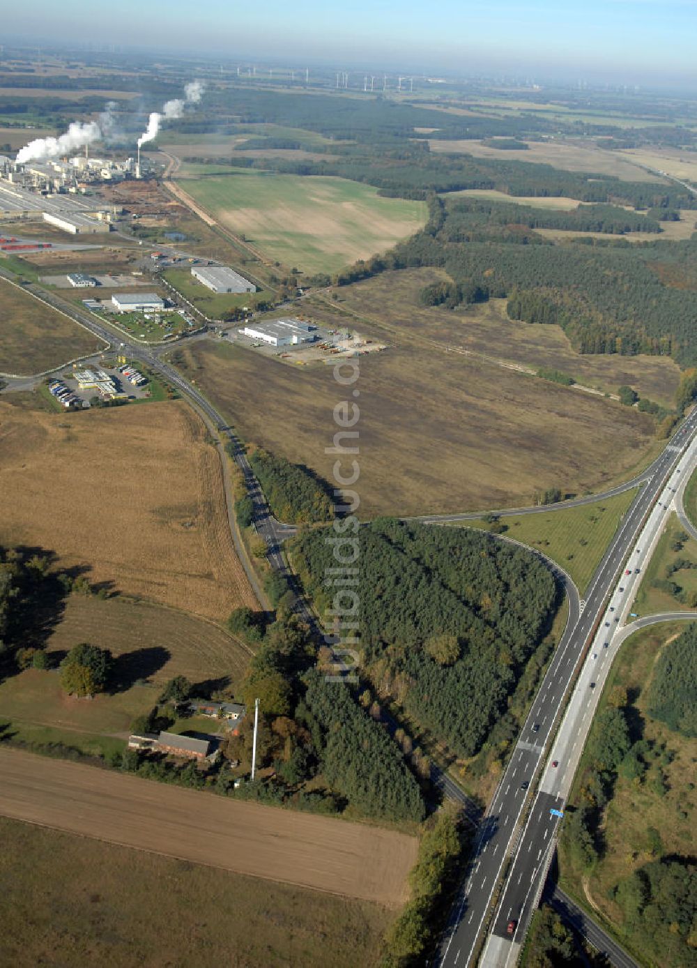 Luftaufnahme Heiligengrabe - Verlauf Bundesstrasse 189 von Wittenberge bis Wittstock