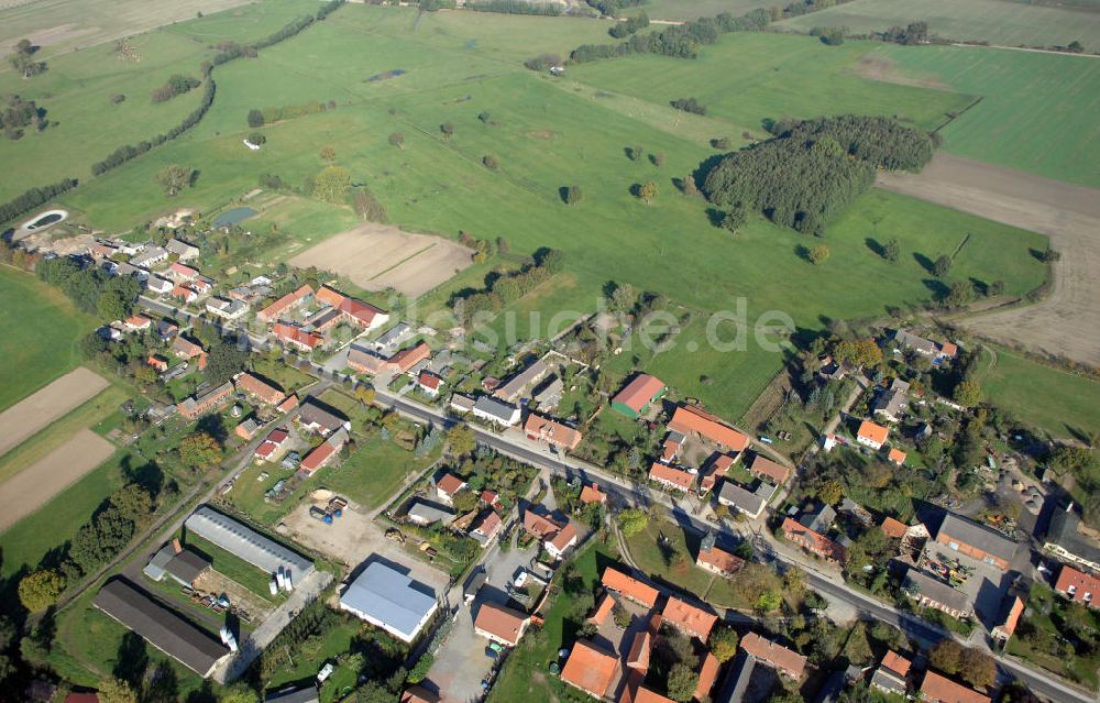 Luftbild Kemnitz - Verlauf Bundesstrasse 189 von Wittenberge bis Wittstock