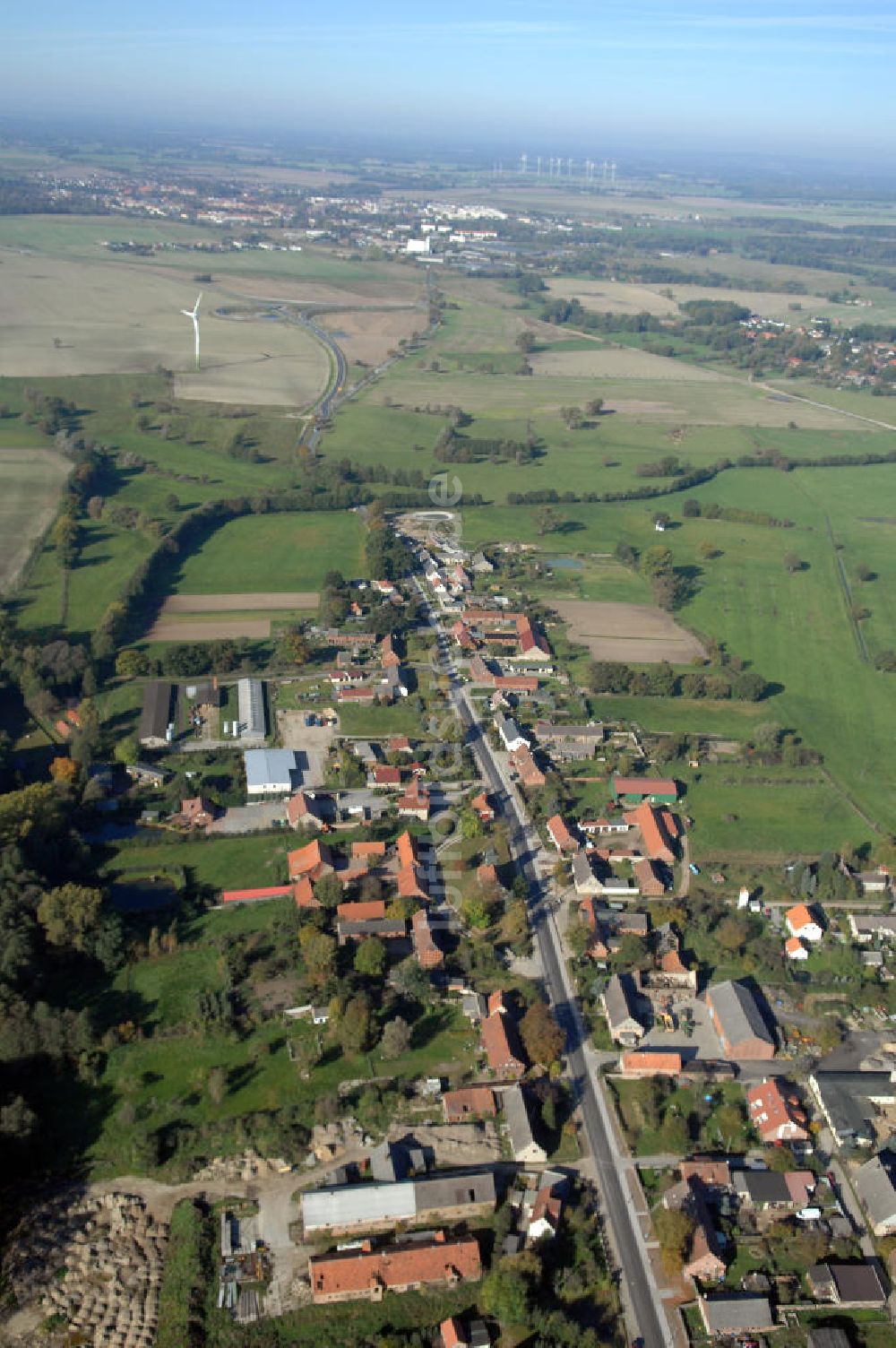 Luftaufnahme Kemnitz - Verlauf Bundesstrasse 189 von Wittenberge bis Wittstock