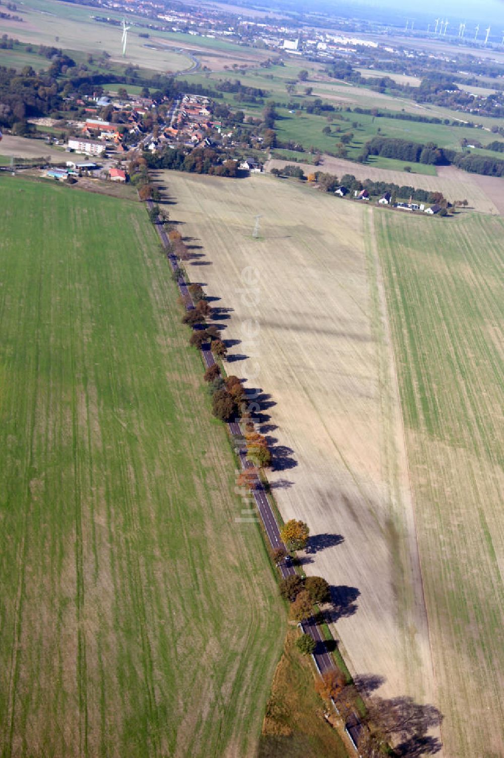 Luftbild Kemnitz - Verlauf Bundesstrasse 189 von Wittenberge bis Wittstock