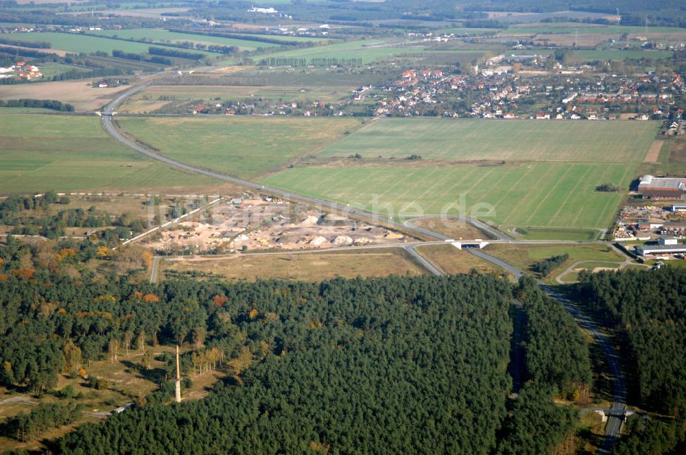 Luftbild Perleberg - Verlauf Bundesstrasse 189 von Wittenberge bis Wittstock