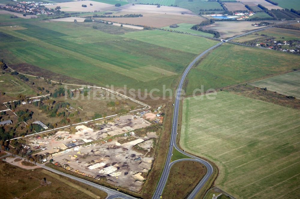 Perleberg aus der Vogelperspektive: Verlauf Bundesstrasse 189 von Wittenberge bis Wittstock