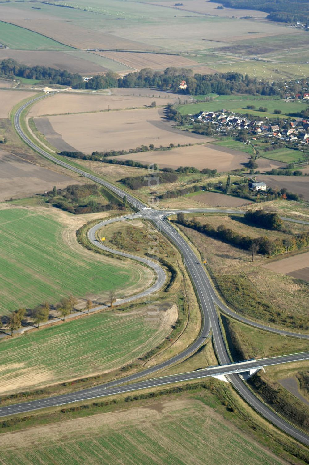 Luftbild Pitzwalk - Verlauf Bundesstrasse 189 von Wittenberge bis Wittstock