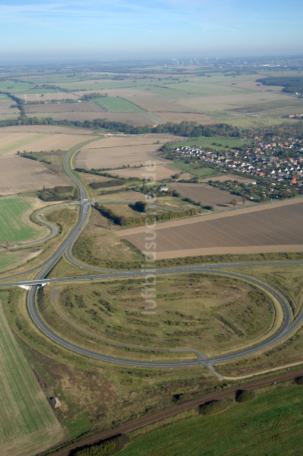 Pitzwalk von oben - Verlauf Bundesstrasse 189 von Wittenberge bis Wittstock