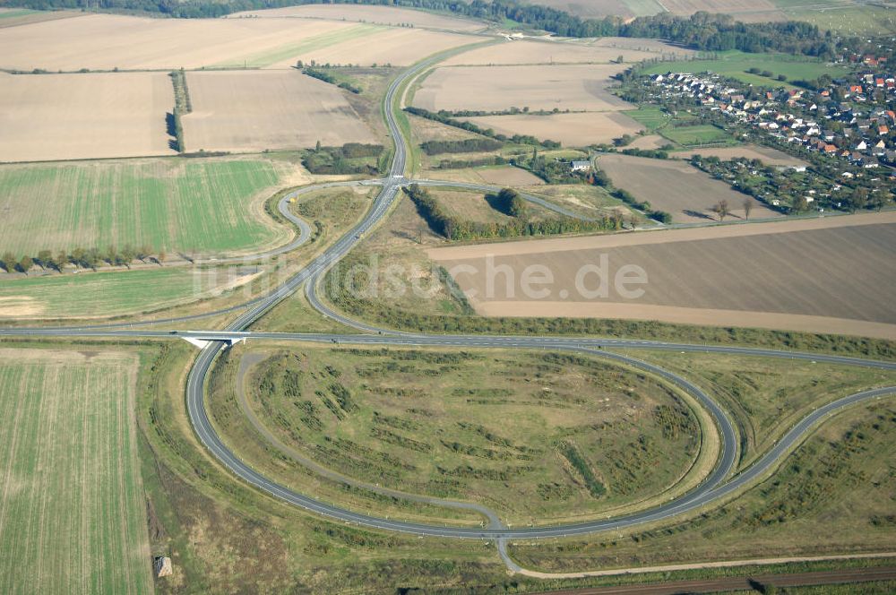 Pitzwalk aus der Vogelperspektive: Verlauf Bundesstrasse 189 von Wittenberge bis Wittstock