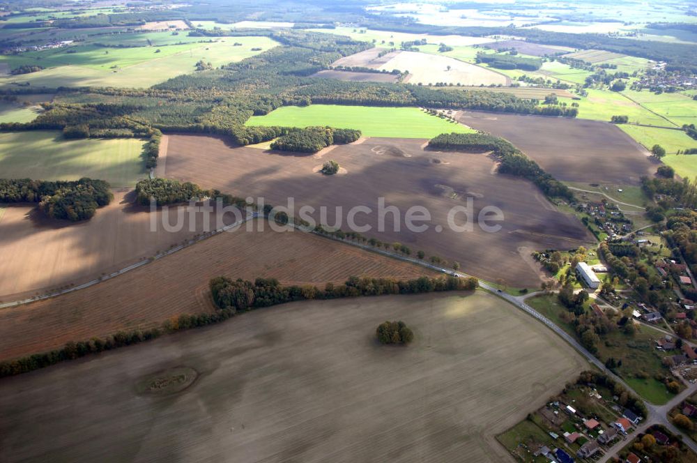 Luftbild Retzin - Verlauf Bundesstrasse 189 von Wittenberge bis Wittstock