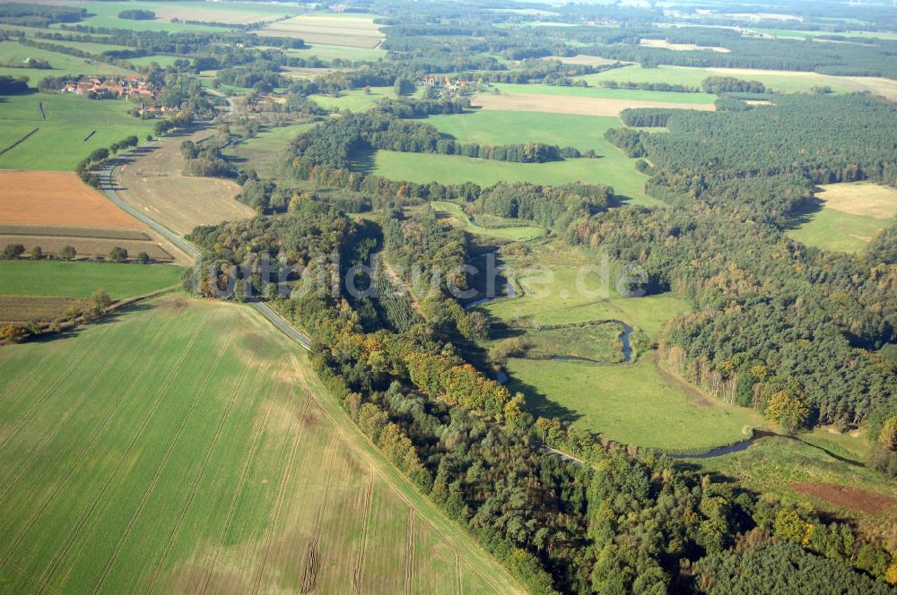 Luftbild Rohlsdorf - Verlauf Bundesstrasse 189 von Wittenberge bis Wittstock