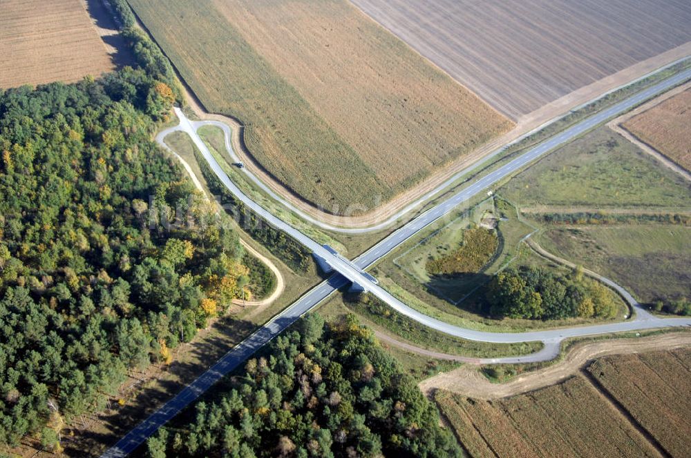 Luftbild Perleberg - Verlauf Bundesstrasse 189 von Wittenberge bis Wittstock