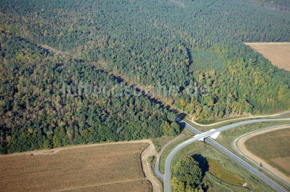 Perleberg aus der Vogelperspektive: Verlauf Bundesstrasse 189 von Wittenberge bis Wittstock