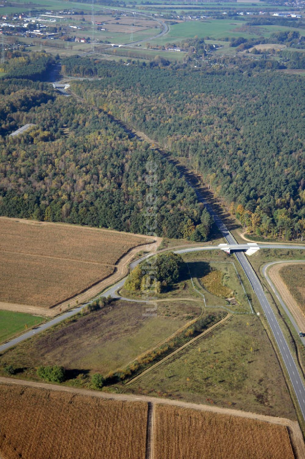 Luftbild Perleberg - Verlauf Bundesstrasse 189 von Wittenberge bis Wittstock