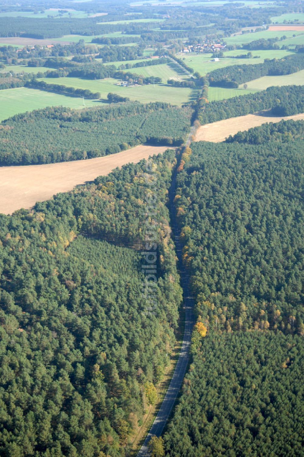 Luftbild Perleberg - Verlauf Bundesstrasse 189 von Wittenberge bis Wittstock