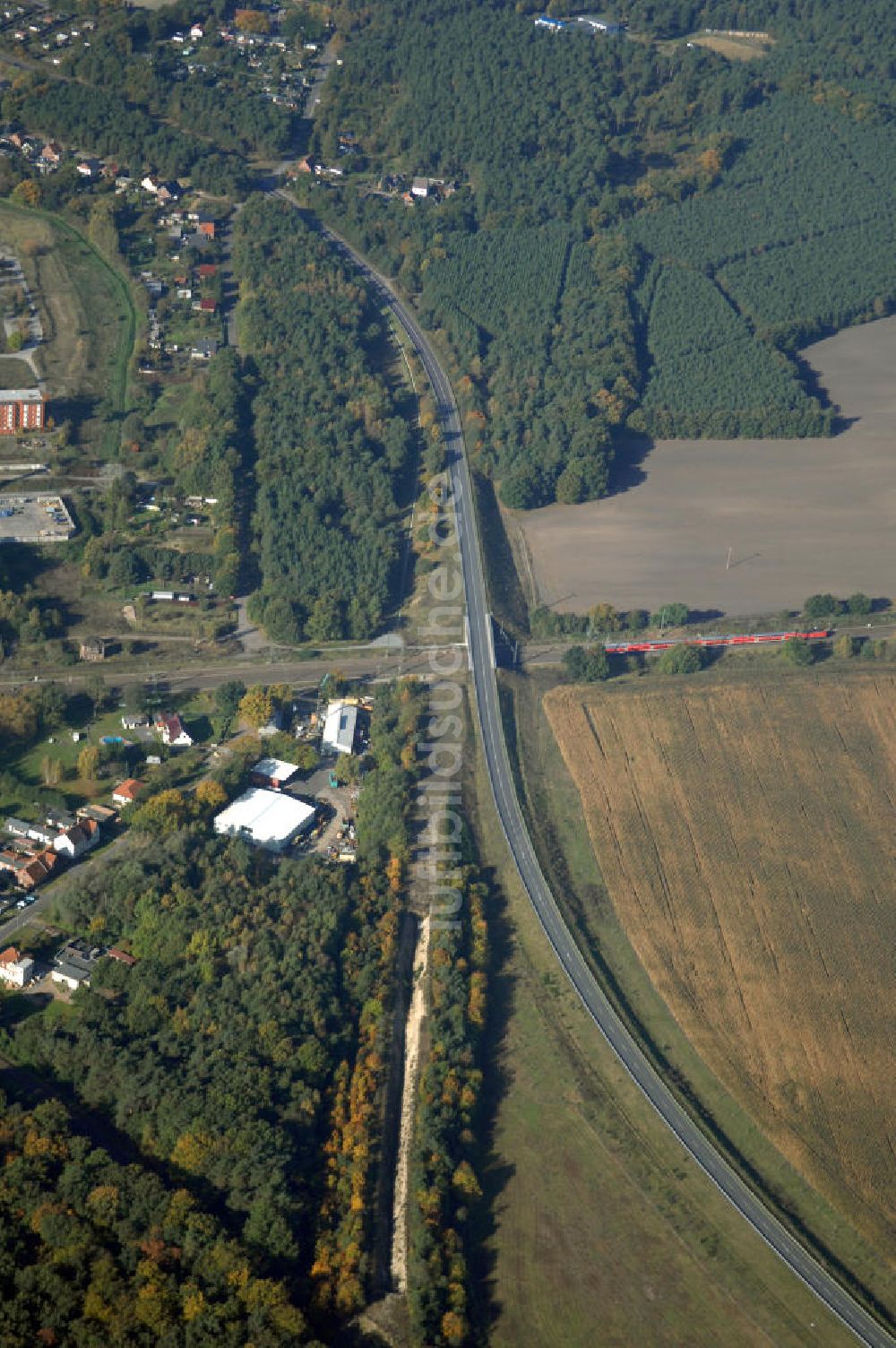 Luftbild Weisen - Verlauf Bundesstrasse 189 von Wittenberge bis Wittstock