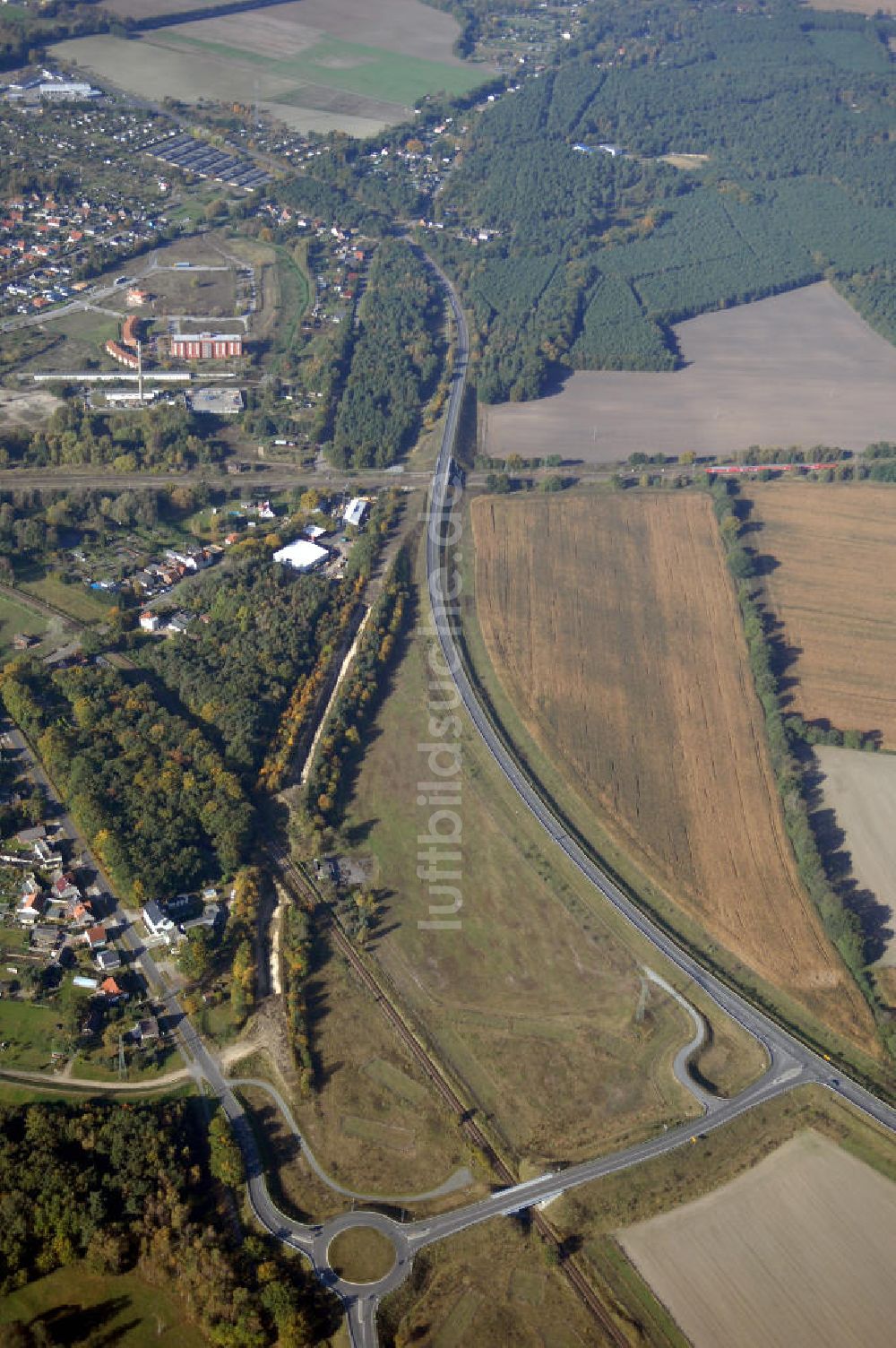 Luftaufnahme Weisen - Verlauf Bundesstrasse 189 von Wittenberge bis Wittstock