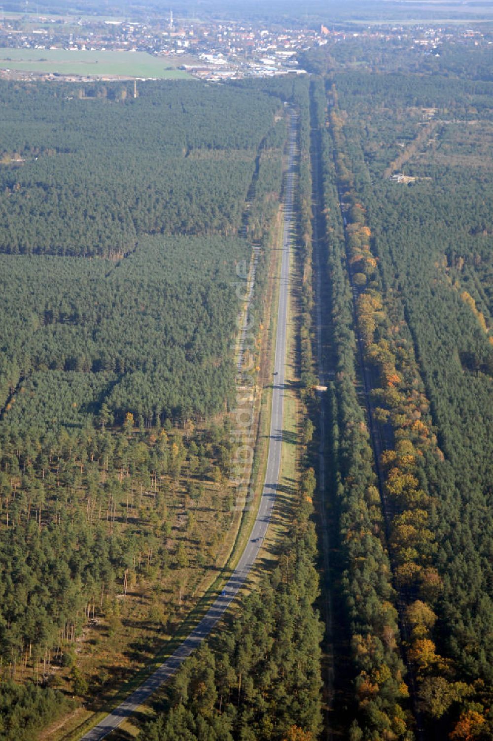 Luftaufnahme Weisen - Verlauf Bundesstrasse 189 von Wittenberge bis Wittstock