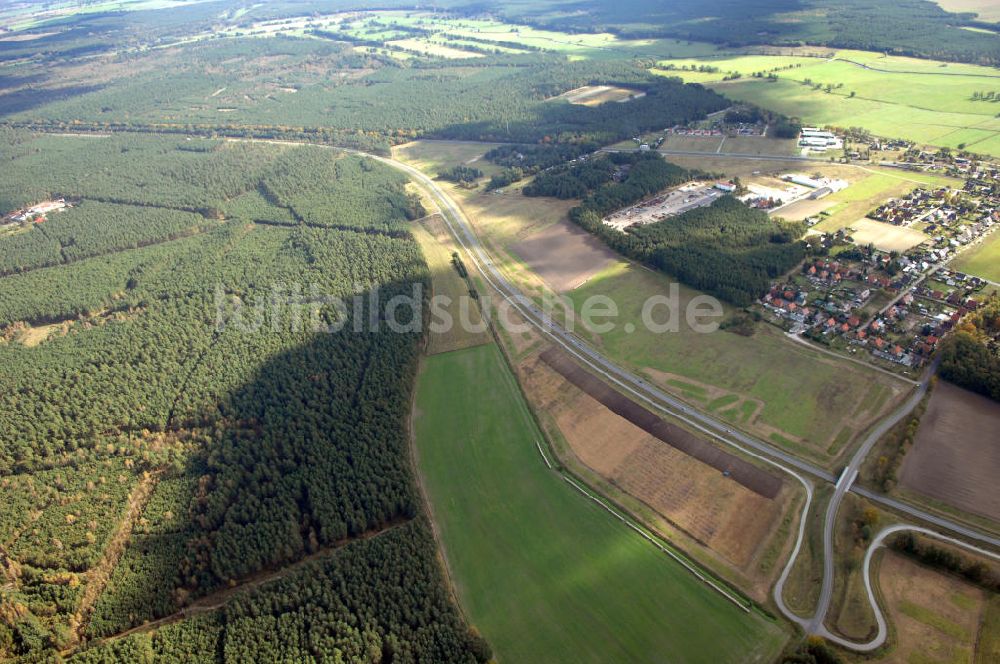 Luftaufnahme Weisen - Verlauf Bundesstrasse 189 von Wittenberge bis Wittstock