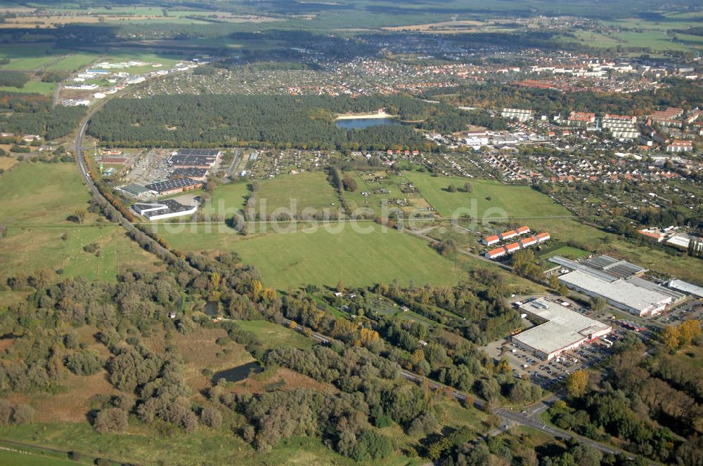 Luftbild Wittenberge - Verlauf Bundesstrasse 189 von Wittenberge bis Wittstock