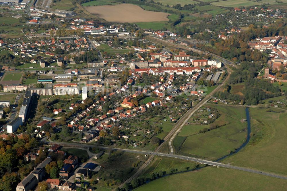 Luftaufnahme Wittstock - Verlauf Bundesstrasse 189 von Wittenberge bis Wittstock