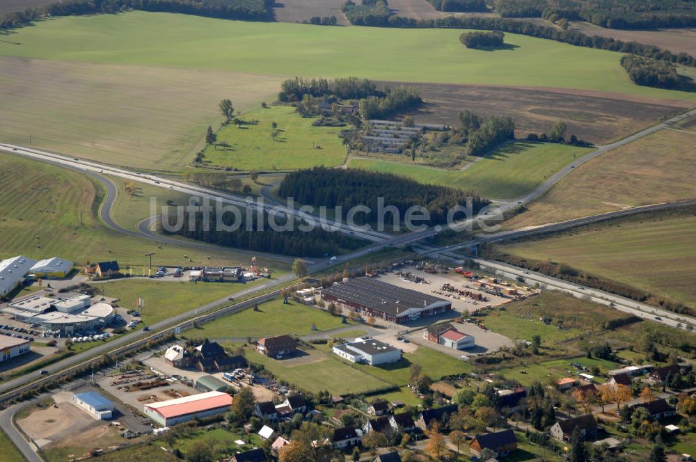 Luftbild Wittstock - Verlauf Bundesstrasse 189 von Wittenberge bis Wittstock