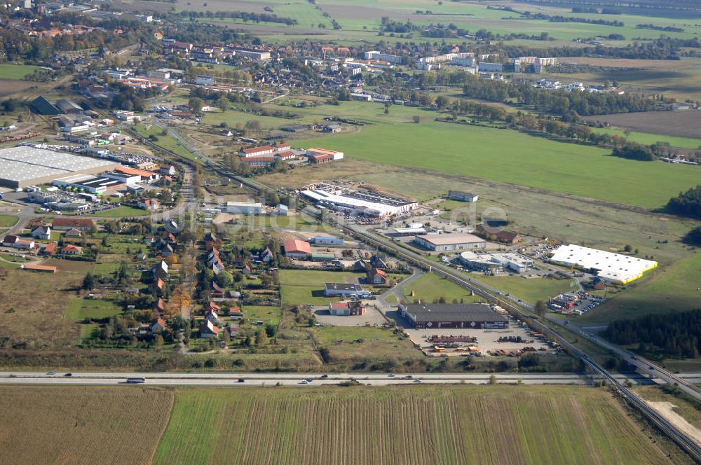 Wittstock von oben - Verlauf Bundesstrasse 189 von Wittenberge bis Wittstock