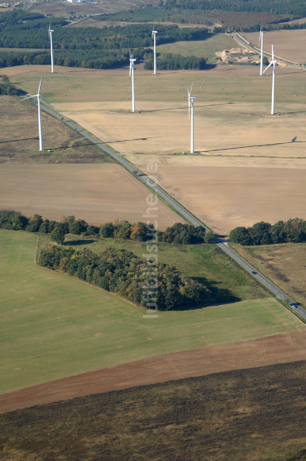 Luftaufnahme Wittstock - Verlauf Bundesstrasse 189 von Wittenberge bis Wittstock