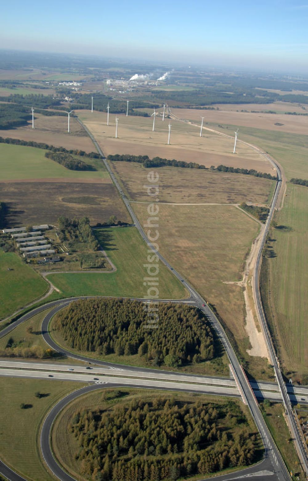 Wittstock aus der Vogelperspektive: Verlauf Bundesstrasse 189 von Wittenberge bis Wittstock