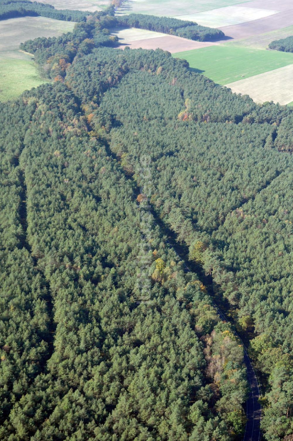 Luftaufnahme Kemnitz - Verlauf Bundesstrasse 189 von Wittenberge bis Wittstock