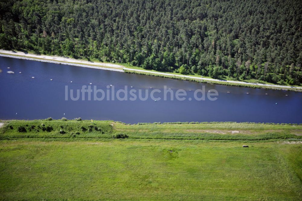 Wusterwitz aus der Vogelperspektive: Verlauf des Elbe-Havel-Kanal im Bereich Wusterwitz