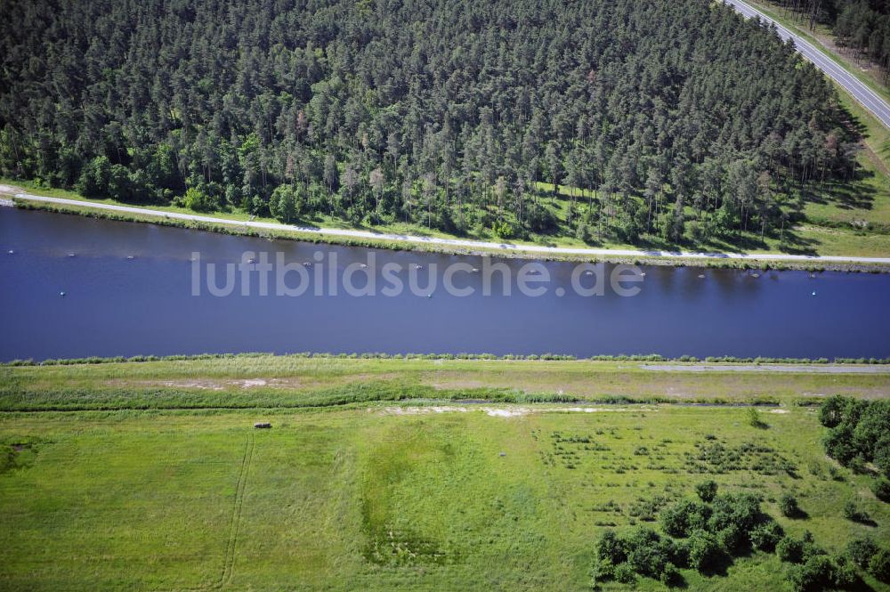 Luftbild Wusterwitz - Verlauf des Elbe-Havel-Kanal im Bereich Wusterwitz