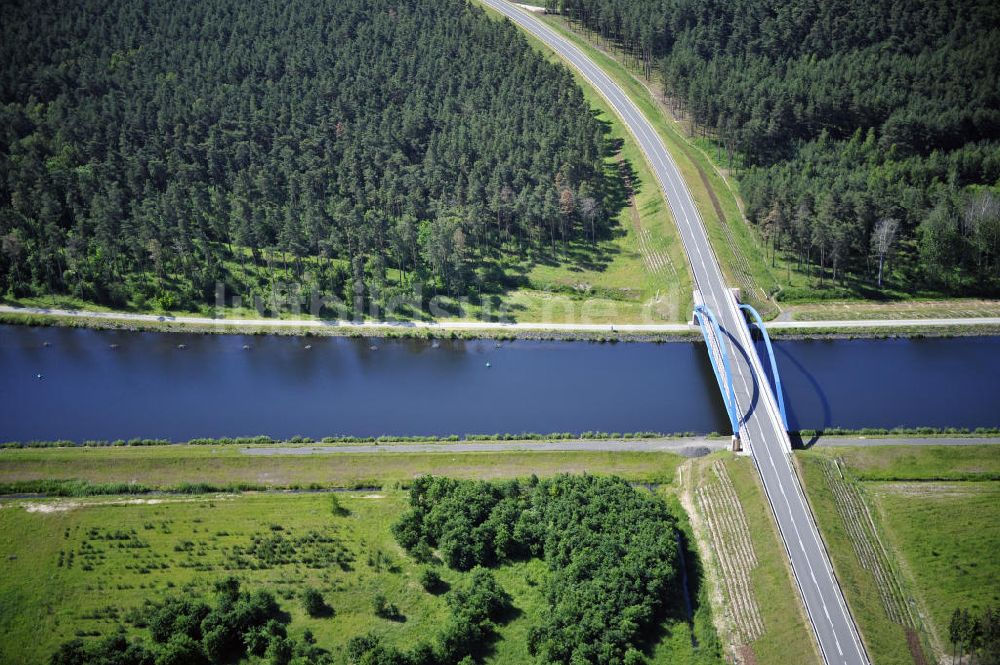 Luftaufnahme Wusterwitz - Verlauf des Elbe-Havel-Kanal im Bereich Wusterwitz