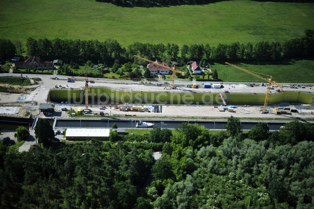 Luftaufnahme Wusterwitz - Verlauf des Elbe-Havel-Kanal im Bereich Wusterwitz