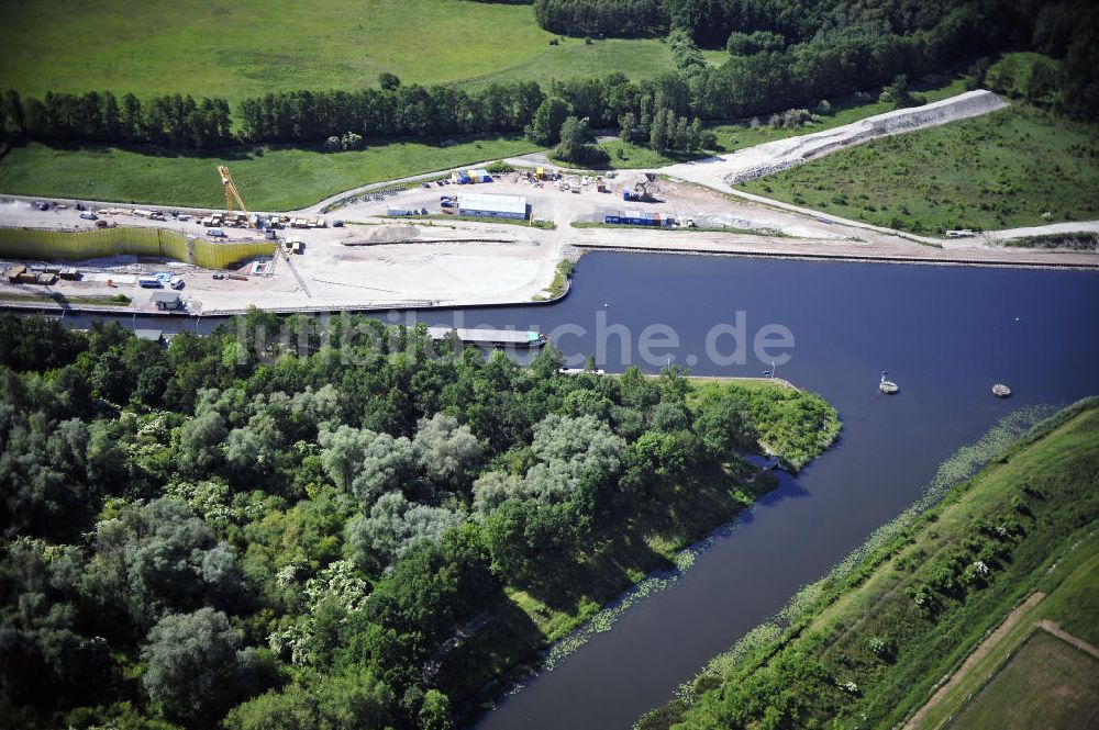 Wusterwitz aus der Vogelperspektive: Verlauf des Elbe-Havel-Kanal im Bereich Wusterwitz