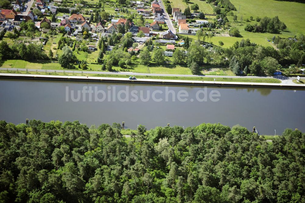 Luftbild Wusterwitz - Verlauf des Elbe-Havel-Kanal im Bereich Wusterwitz