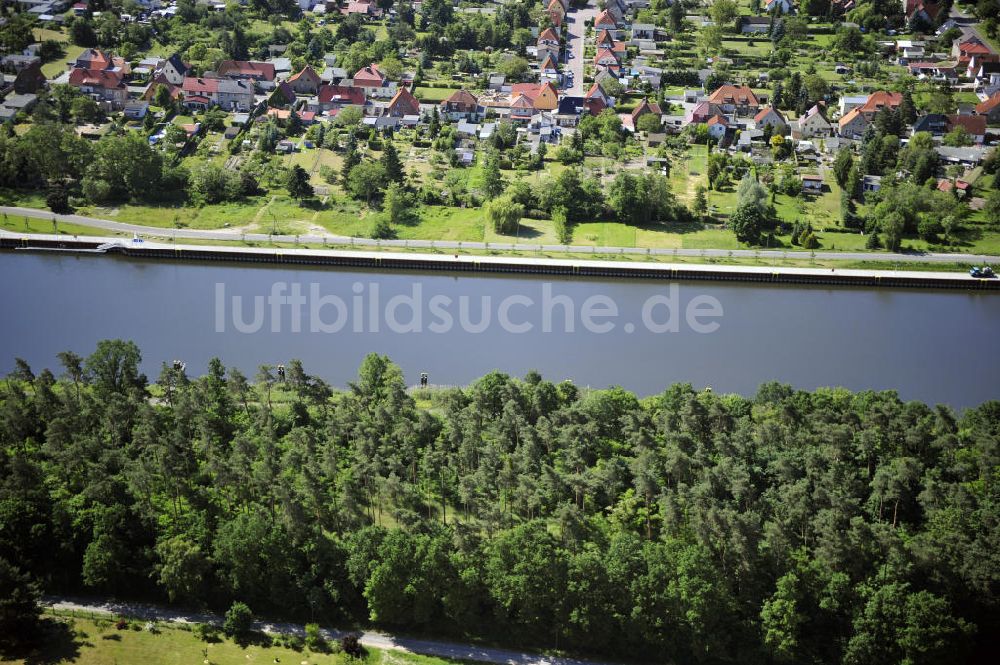 Luftaufnahme Wusterwitz - Verlauf des Elbe-Havel-Kanal im Bereich Wusterwitz