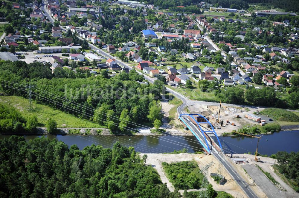 Wusterwitz aus der Vogelperspektive: Verlauf des Elbe-Havel-Kanal im Bereich Wusterwitz