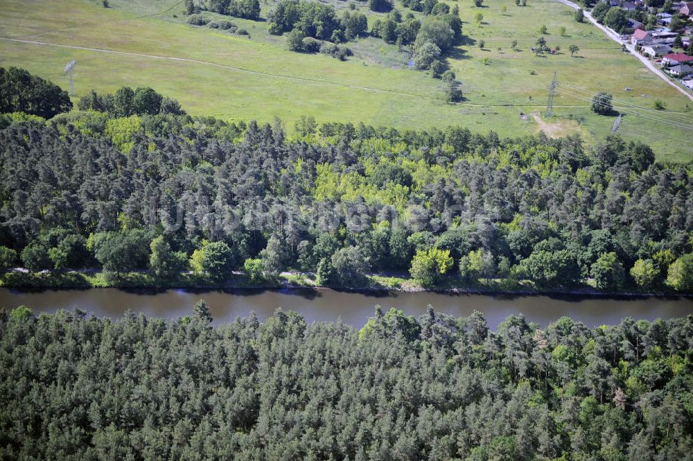 Luftbild Wusterwitz - Verlauf des Elbe-Havel-Kanal im Bereich Wusterwitz