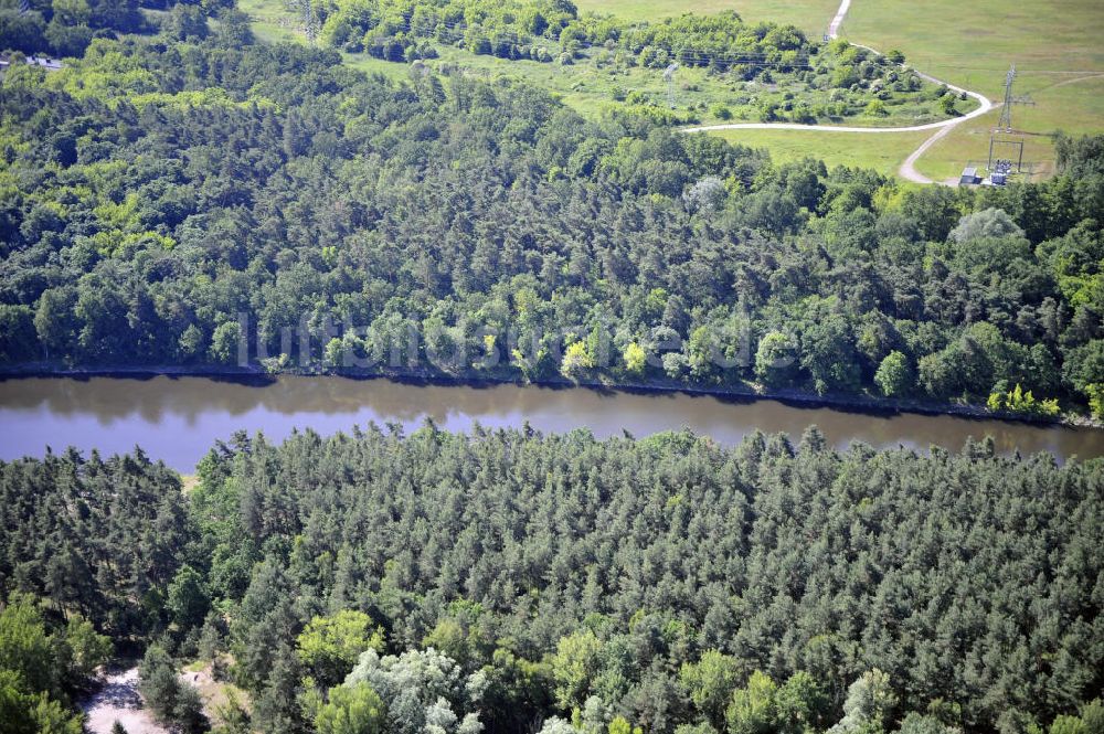 Wusterwitz aus der Vogelperspektive: Verlauf des Elbe-Havel-Kanal im Bereich Wusterwitz