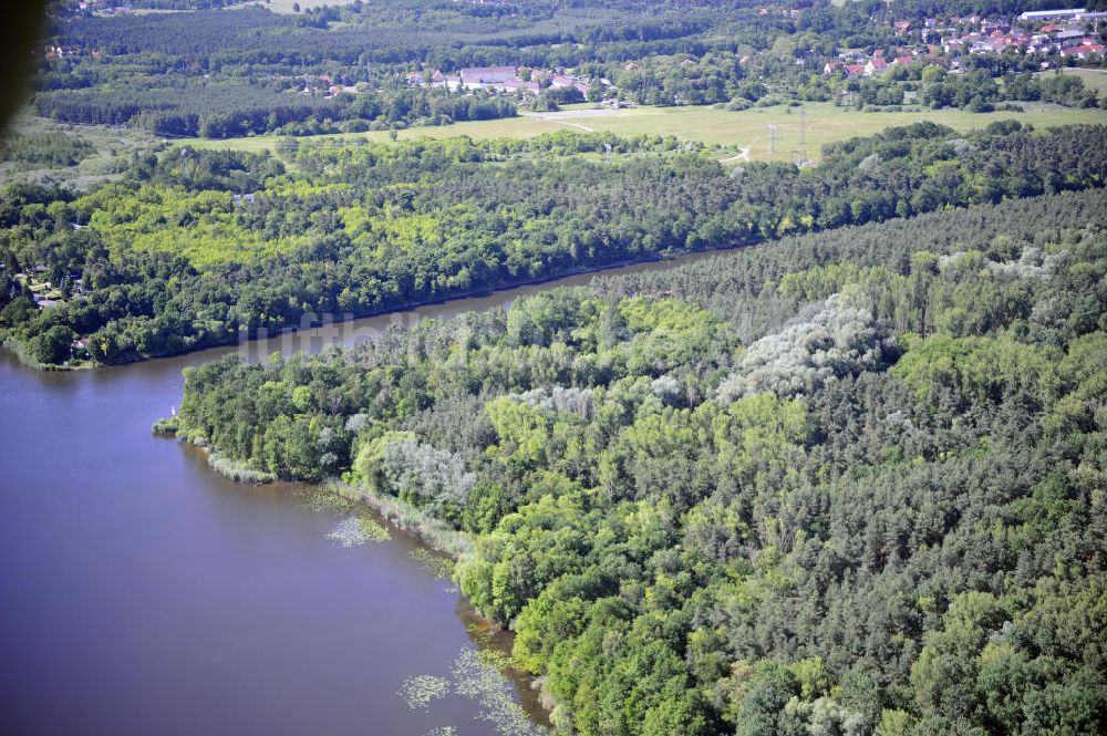 Luftbild Wusterwitz - Verlauf des Elbe-Havel-Kanal im Bereich Wusterwitz