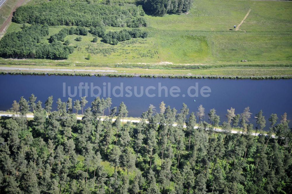 Luftaufnahme Wusterwitz - Verlauf des Elbe-Havel-Kanal im Bereich Wusterwitz