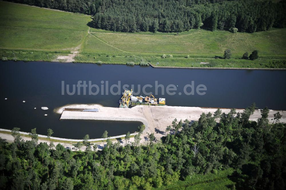 Luftbild Wusterwitz - Verlauf des Elbe-Havel-Kanal im Bereich Wusterwitz