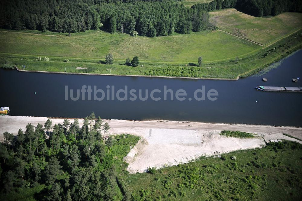 Luftaufnahme Wusterwitz - Verlauf des Elbe-Havel-Kanal im Bereich Wusterwitz