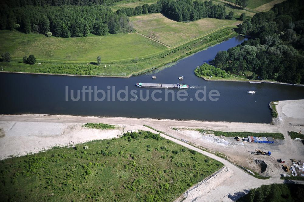 Wusterwitz von oben - Verlauf des Elbe-Havel-Kanal im Bereich Wusterwitz