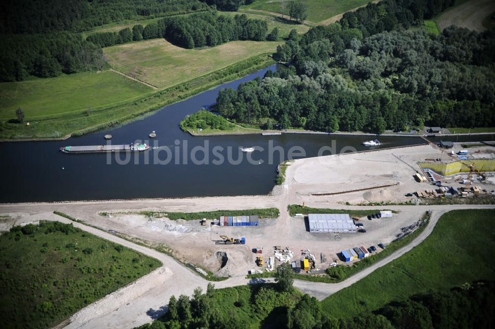 Wusterwitz aus der Vogelperspektive: Verlauf des Elbe-Havel-Kanal im Bereich Wusterwitz