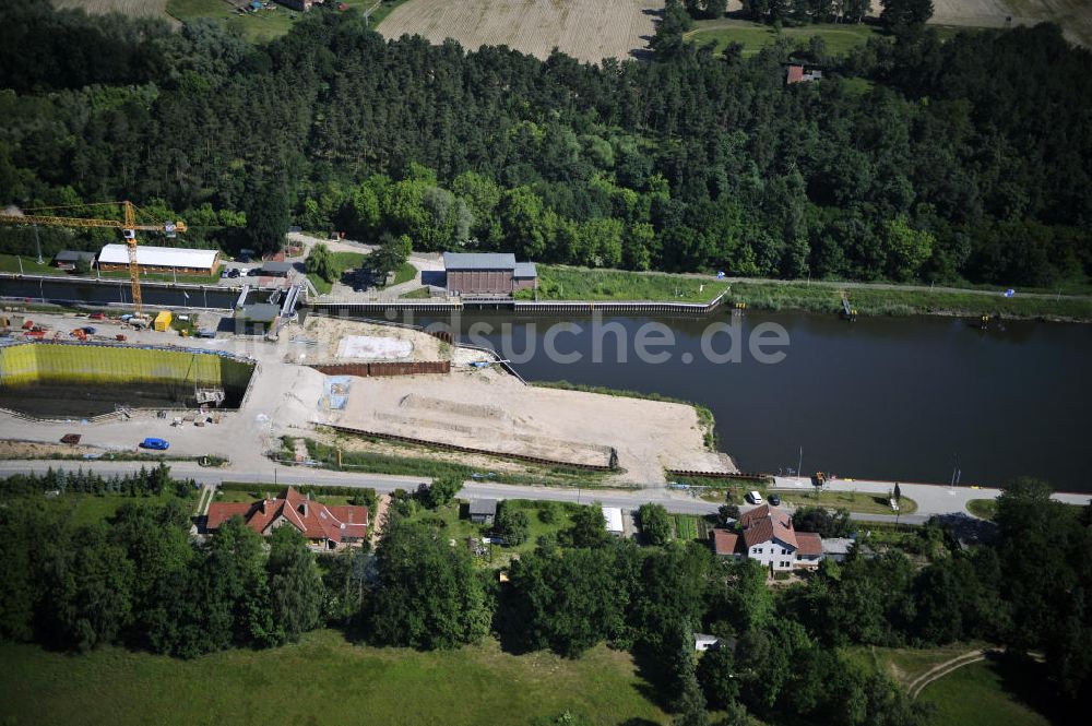 Wusterwitz von oben - Verlauf des Elbe-Havel-Kanal im Bereich Wusterwitz